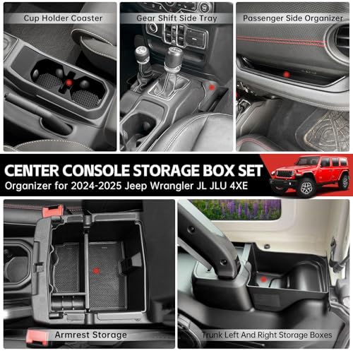 Center Console Organizer for 2024-2025 Jeep Wrangler JL 4XE - Product Imagery