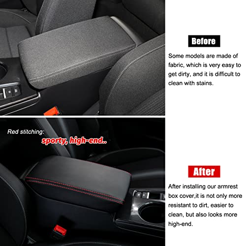 CKE for Honda Civic 2022-2026 Armrest Cover -Black (Red line) - Product Imagery