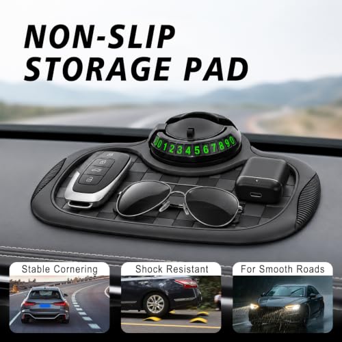 Car Anti-Slip Mat, 360° Rotating Universal Phone Holder for Car - Product Imagery