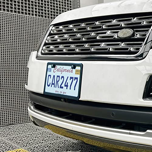 2PCS Premium Matte Black License Plate Frames, Solid Rust-Proof - Product Imagery