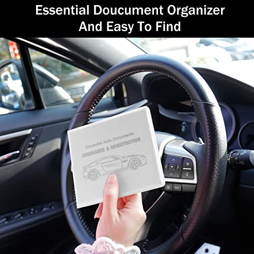 UYYE Car Registration & Insurance Card Holder, 2-Pack - White, - Product Imagery