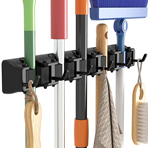 Lifewit Mop and Broom Holder Organizer Wall Hanging Mount, - Product Imagery
