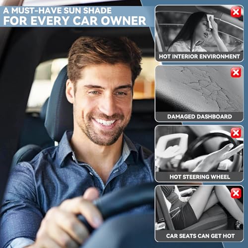 Windshield Sun Shade for Honda Pilot 2016-2025 2026 Sunshade - Product Imagery