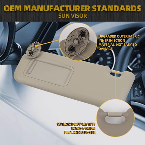 Dasbecan Sun Visor Compatible with Toyota Corolla 2009 2010 2011 - Product Imagery