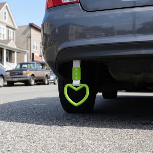 2 Pcs Heart Shaped Car Handle Strap – JD M Drift Charm Rear - Product Imagery