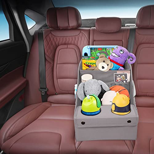 MULISOFT Car Backseat Organizer with 11 Pockets & 2 Cup Holders, - Product Imagery