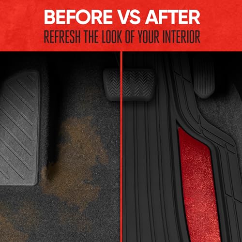 Motor Trend ChromeTech Car Floor Mats Full Set - Durable Rubber - Product Imagery