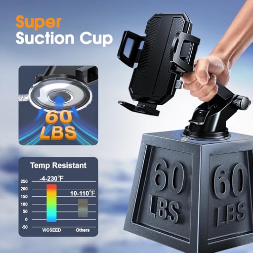 3 in 1 Car Phone Holder, [Strong Suction] Phone Mount for - Product Imagery