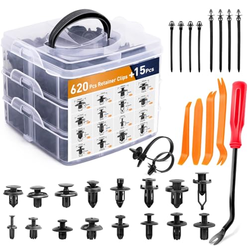 GOOACC 635Pcs Car Push Retainer Clips & Auto Fasteners - Product Imagery