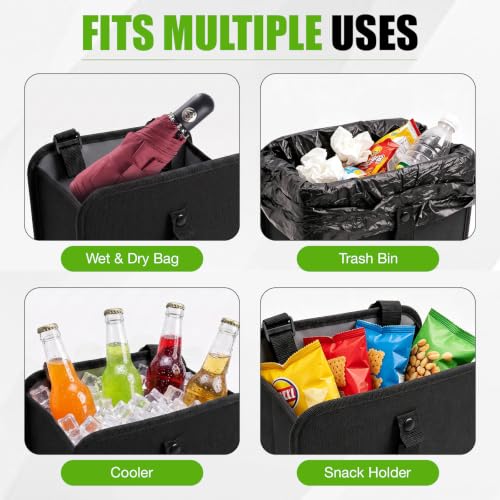 BFXM Car Trash Can, 2 Gallons Car Garbage Bag Hanging - Product Imagery
