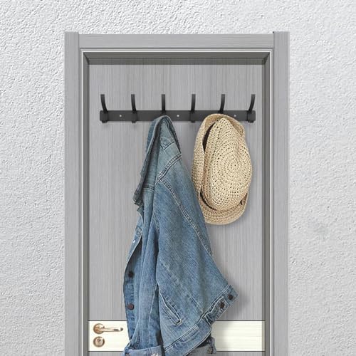 Coat Rack Wall Mounted,6 Coat Hooks for Hanging Coats,Metal - Product Imagery