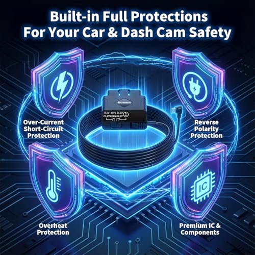 OBD Dash Cam Power Cable USB C with Acc Detection, Plug and Play - Product Imagery