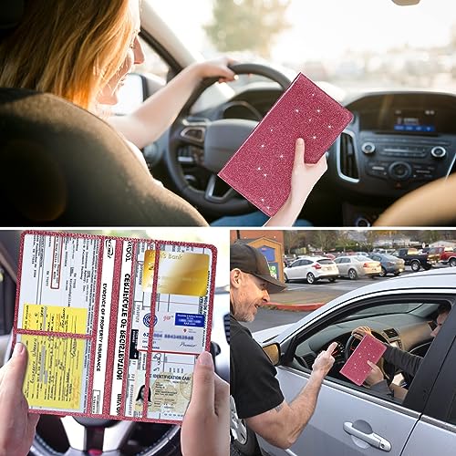 TILDOSAC 2Pack Leather Car Registration and Insurance Card - Product Imagery