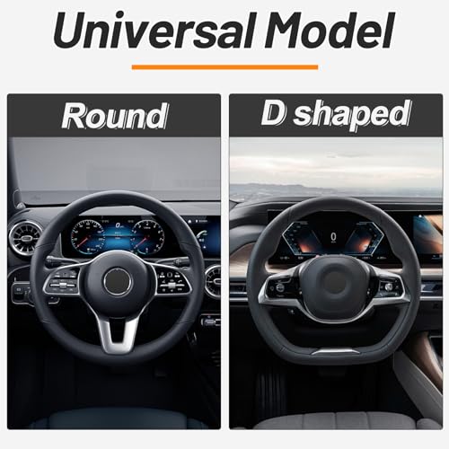 KAFEEK Elastic Stretch Steering Wheel Cover, Universal 15 Inch, - Product Imagery