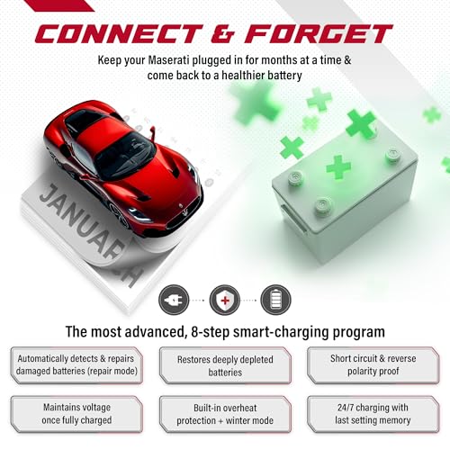JMR 12V Battery Charger for Maserati, 12V Cig. Port, Add Lithium - Product Imagery