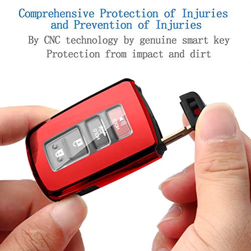 Compatible with Toyota Key Fob Cover with Keychain,Premium Soft - Product Imagery
