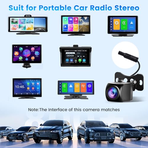 Inefala [for Portable Car Radio] 4 Pin Upgrade AHD 1080P Backup - Product Imagery