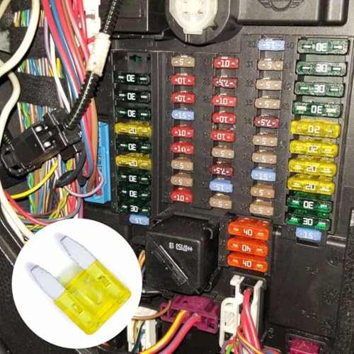 100 Pack Auto Fuses 20 AMP APM/ATM 32V Mini Blade Style Fuses - Product Imagery