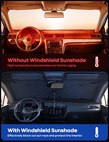 Lamicall Car Windshield Sunshade Umbrella - Foldable Car - Product Imagery