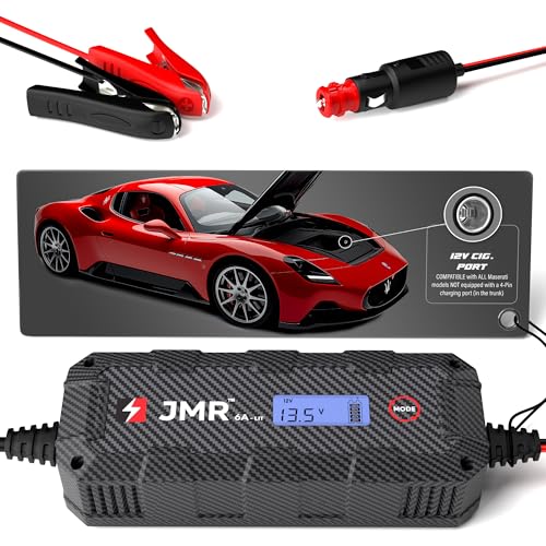 JMR 12V Battery Charger for Maserati, 12V Cig. Port, Add Lithium - Product Imagery