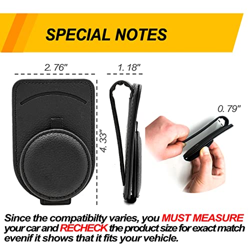 Sunglass Holder for Car Visor, Magnet Adsorbed Sunglasses Holder - Product Imagery