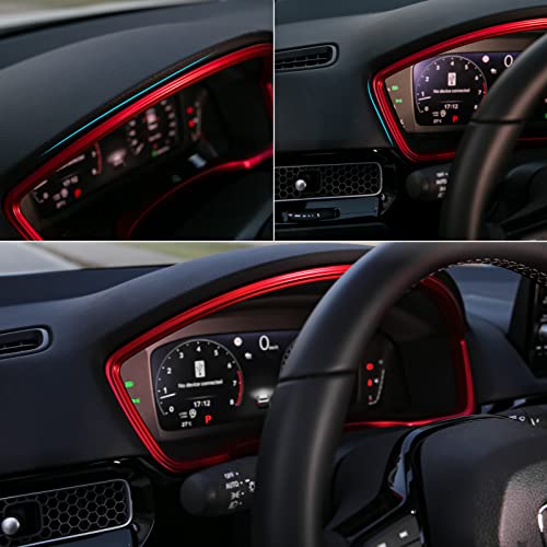 Thenice Interior Dash Board Trims for Honda Civic 2022-2026 -Red - Product Imagery