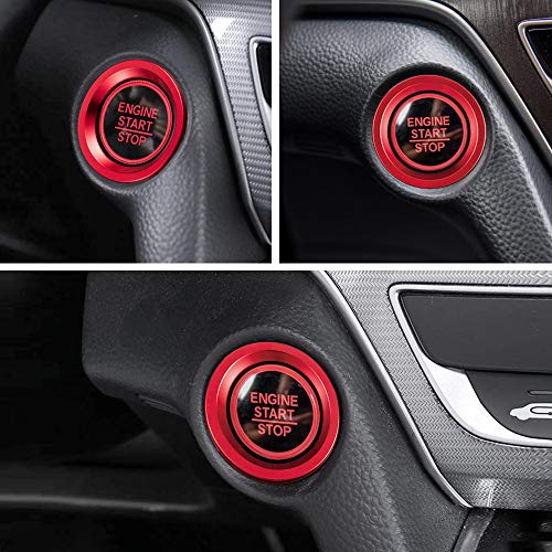 TOMALL Aluminum Engine Start Stop Push Button Cover Trim - Product Imagery