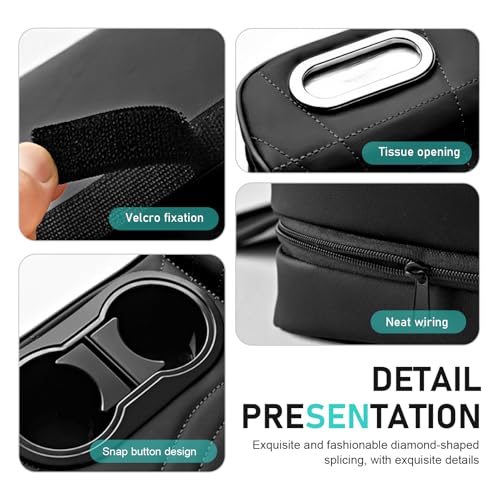 Car Center Console Cover, Microfiber Leather Car Armrest Cover, - Product Imagery