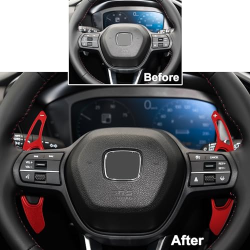 Thenice Paddle Shifters Extension for Honda Civic 2022-2026 -Red - Product Imagery