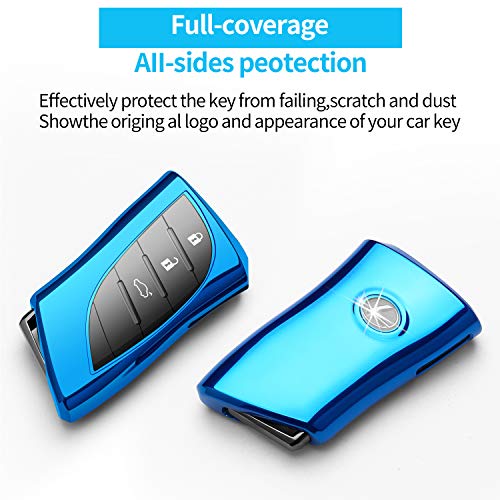 Compatible with Lexus Key fob Cover with Keychain Soft TPU 360 - Product Imagery