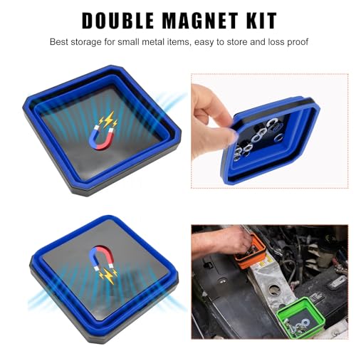 Yourkar Collapsible Magnetic Parts Tray, 4.5 Inch Foldable - Product Imagery