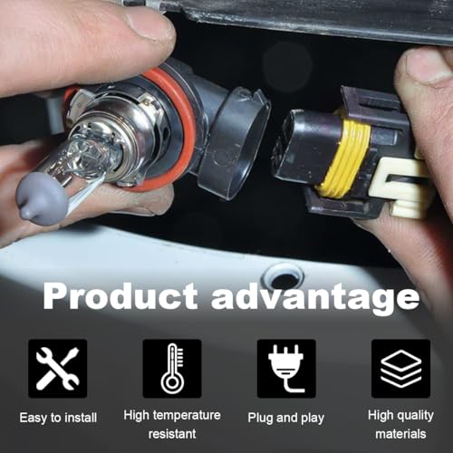 KVAEY 2 PCS Wiring Harness Headlight Socket, 9005 9006 HB3 HB4 - Product Imagery