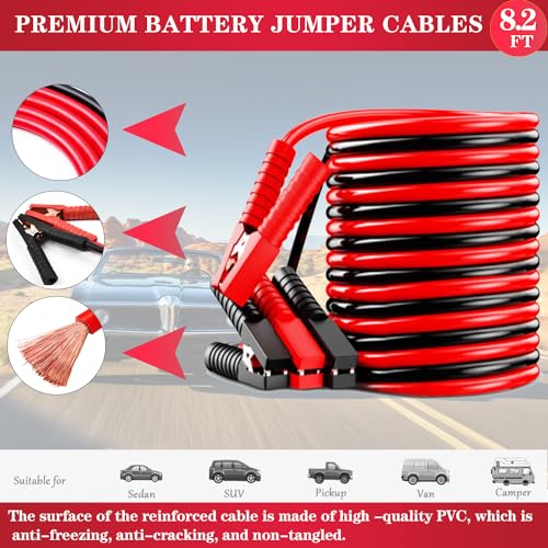 LIANXIN Car Roadside Emergency Kit,with Jumper Cables Car Safety - Product Imagery
