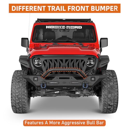 Hooke Road Mid Width Front Bumper for 2007-2026 Jeep Wrangler JK - Product Imagery