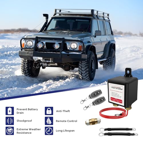 Side Post Remote Battery Disconnect Switch 12V, 250A Negative - Product Imagery