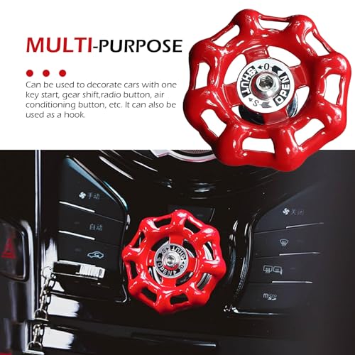 Metal Car Rotary Knob Decor, One Button Start Shift Knob Cover - Product Imagery