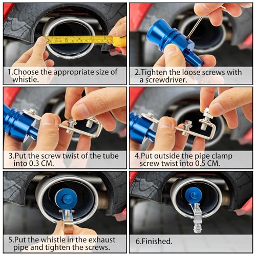 Ponpon 3Pcs Car Turbo Sound Universal Aluminum Turbo Whistle - Product Imagery