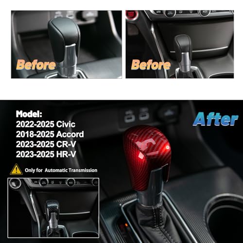 Thenice CVT Gear Shift Knob Cover for Honda Civic 2022-2026 - Product Imagery