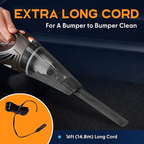 ThisWorx Handheld Car Vacuum, Portable Car Vacuum Cleaner with - Product Imagery