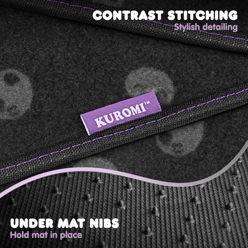 Kuromi Carpet Car Floor Mats - Universal Fit for Cars, SUVs & - Product Imagery