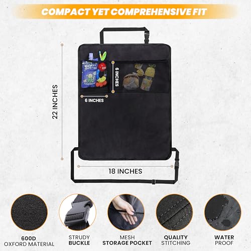EcoNour Car Kick Mats Back Seat Protector - Product Imagery