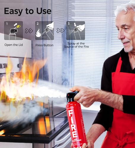 AmzBoom Fire Extinguisher for Home, Car, Kitchen, and Boat - Product Imagery