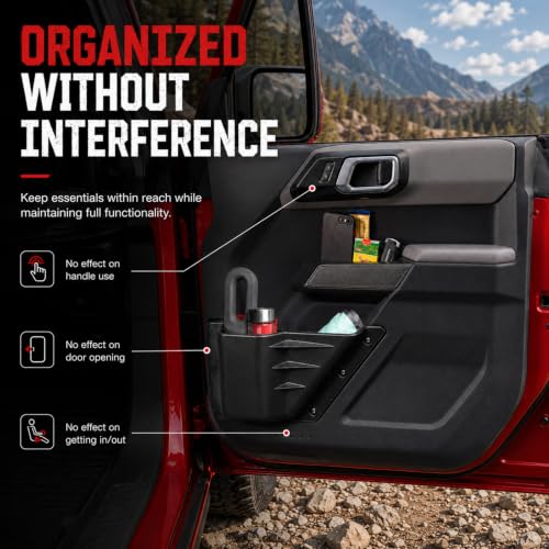 Mabett Front Door Organizer Set for 2021-2026 Ford Bronco - Product Imagery