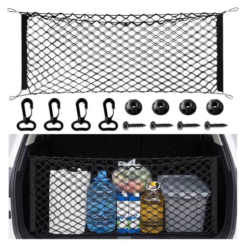 BFXM Cargo Net, 35.4"x15.7" Dual-Layer Nylon Cargo Net for SUV - Product Imagery