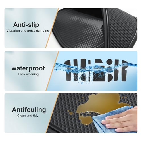 2026 MDX Door Slot Mats - 16 Pcs Black Center Console Liner for - Product Imagery