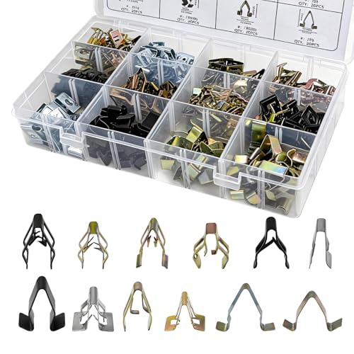 240 PCS Car Dashboard Trim Clips, 12 Sizes Panel U-Clip Kit Auto - Product Imagery