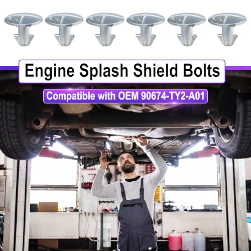 8 PCS Lower Engine Cover Pin Screws, 6 Radiator Engine Access - Product Imagery