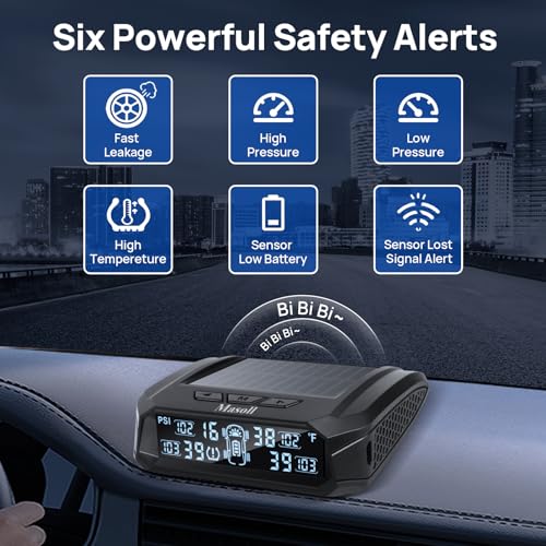 Masoll RV Tire Pressure Monitoring System,TPMS with 4 Tire - Product Imagery