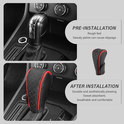 Leather Gear Shift Cover Diamond Embroidery Design,Durable Shift - Product Imagery