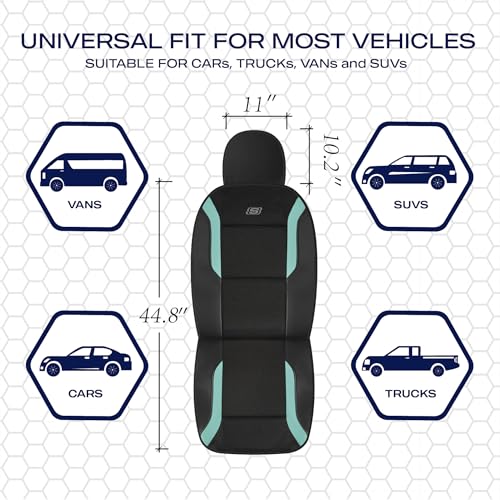 Skechers Memory Foam Car Seat Covers, Air Cool Mesh Thick Seat - Product Imagery